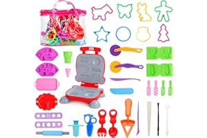 KIMIMARA Accessoires Pâte à Modeler - 40 Pièces Outils Kit de Pâte À Modeler Play Moules Kit Plastique Play Dough Modeler pour Enfants