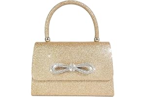 RPAEOY Pochette Donna Elegante Papillon Brillantinata Clutch Borsa Catena Borsetta Borsa a Tracolla Piccola Festa Borsetta per Cocktail Festa Cerimonia Matrimonio