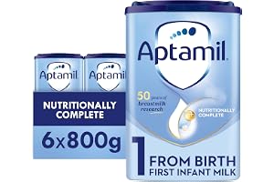 Aptamil 1 First Baby Milk Powder, from Birth, 800g (Pack of 6)