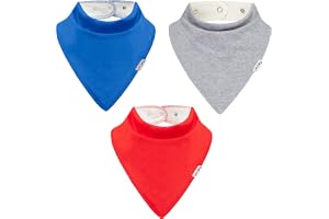Lovjoy Stor bandana haklapp för barn från 4 år och äldre för barn och tonåringar, justerbar halsstorlek