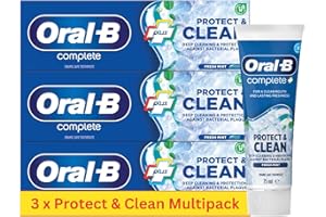 MAISIE STORE Oral B Protect & Clean - 3 Pack - Whitening Toothpaste Bundle. Oral B Toothpaste Whitening | Plaque Remover for Teeth | MS Bundle with Thank You Card