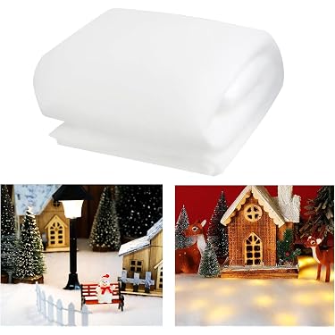 Couverture De Neige Artificielle De Noël - 15,7 Pouces X 4,9 Feet - Décoration Village De Noël Et Crèche