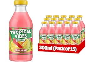 MY AFRICA CARIBBEAN Tropical Vibes Lemonade Triple Melon Drink, Exotic Flavors, Refreshing Summer Drink, Pack of 15.