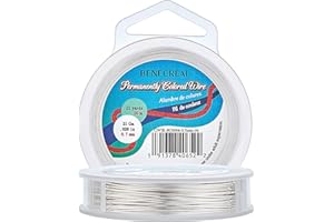 BENECREAT 0.7mm(21Gauge) Tarnish Resistant Copper Wire 20m Silver Jewelry Beading Wire for Crafts Beading Jewelry Making