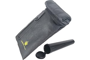 PURPLE LEGACY Borsa a prova di odore | in Carbonio foderato a prova di odore per stoccaggio da viaggio | Sacchetti Antiodore Pieghevole | Smell proof Bag | 21,6 x 7,8 x 2 cm - Nero