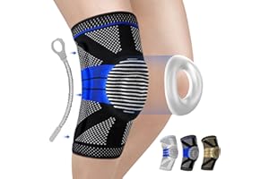 Flexiver Kniebandage für Damen/Männer, Kompression Kniestütze mit Patella Gel Pads und Seitenstabilisatoren für Meniskusriss, Arthritis, Linddert Kniescherzen, ACL, Laufen, Basketball, Sport