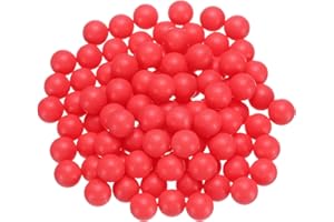 sourcing map 100pcs PP Plastic Bearing Balls 10mm Solid Plastic Balls, G2 Precision Bearing Ball Frosted Surface, Red