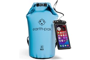 EARTH PAK Tierra Pak Original Bolsa Seca con Resistente al Agua Teléfono móvil, Color Azul Claro, tamaño 40 L, Volumen Liters 40
