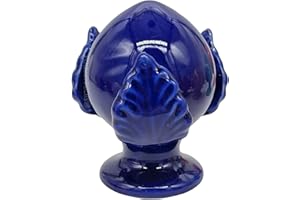 sicilia bedda - PUMO PUGLIESE in Ceramica Siciliana - Prodotto Argianale realizzato a Mano (Altezza 10 Centimetri, Blu)