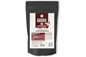 ‎NOSUGARSUGAR NO SUGAR SUGAR Schokodrops Minis Zartbitter mit 60% Kakao Anteil (250g) ohne Zuckerzusatz, gesüßt mit Erythrit und Stevia (1x 250g)