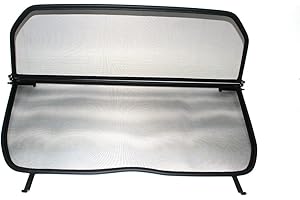 GermanTuningParts Déflecteur de Vent pour Peugeot 306 (1994-2003) - Pliable - avec Fermeture Rapide - Noir | Filet Anti-Remous Coupe | Déflecteur d'air