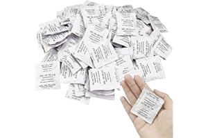 JIEHAOJIA 100 Packungen Silica Gel Trockenmittel Silica Feuchtigkeit Trockenmittel Trockenmittel für Kleidung Speisekammer Küche(3g/Packung)