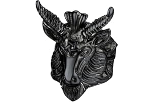Bandmax Baphomet Rings for Men Women Satanic Goat Head Rings Stainless Steel Devil Ring Vintage Retro Biker Rings Evil Gothic Jewelry