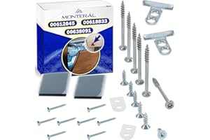 Satz zur Befestigung der Möbelfront für die Tür des Geschirrspüler mit dem Originalcode 00612645 00618833 00638091 für Bosch für Balay für Siemens für Neff Spülmaschine - MONTERAL