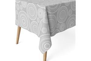 ECOMMERC3 | Mantel Antimanchas para Mesa Rectangular Tamaño 100x140 cm - Mantel Antimanchas Tacto Extrasuave e Impermeable Color Gris