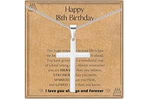 USEEDOVIA 13/16/18th Birthday Gifts for Boys Men, Religious Cross Pendant Necklaces Jewelry Gifts for 13 16 18 Year Old Boys, Birthday Christmas Gifts for Son Grandson Nephew Brother Friend