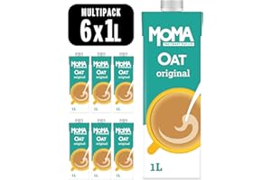 MOMA Original Oat Drink - 6 x 1L - 100% Plant Based Vegan - Made with the whole of the oat for added fibre & a delicious flavour - No Added Sugar