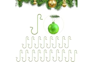 SALGIA 100 Piezas Ganchos de Árbol de Navidad, Ganchos para Bolas de Navidad, Adornos Navideños S Ganchos, Mini Ganchos de Árbol de Navidad, para Colgar Bolas Navideñas, Adornos Navideños (Verde)