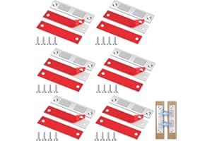 NVGVUP 6 sztuk magnesów do drzwi szafy, ultra cienkie magnesy na drzwi, mocne zamknięcie do drzwi, zamek magnetyczny do szuflady, podwójny zamek magnetyczny do mebli, szafy, drzwi