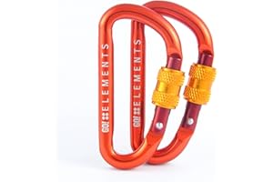 ‎GO!ELEMENTS GO!elements Karabiner Schlüsselanhänger - Micro 6 - Mini Karabinerhaken klein mit Schraubverschluss