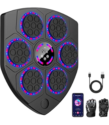 Oneiro Smart Music Boxing Machine met handschoenen - Boksen