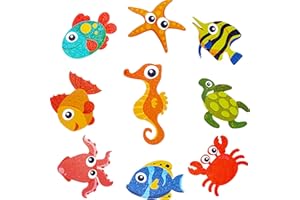QianFenShi 9 Piezas Pegatinas Antideslizantes Bañera,Pegatinas Bañera,Pegatinas Antideslizantes Ducha,Pegatinas Bañera Antideslizantes,Antideslizante Bañera Niños,Antideslizante Ducha (Mar Criatura)