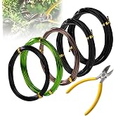 Bonsai Wire 5 Rolls 25 m with 1 Pliers Aluminium Wire 1 mm/1.5 mm/2 mm Anodised Training Wire Bonsai Cable for Indoor Bonzai