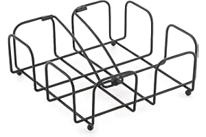 PARENCE.- Portatovaglioli in metallo nero 19x19x7 cm - Elegante e pratico portatovaglioli quadrato per cucina, sala da pranzo, credenza e reception