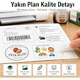 Inkjet Ve Laser Uyumlu Sticker G&uuml;&ccedil;l&uuml; Yapışkanlı A4 Etiket Kağıdı MAT Y&Uuml;ZEYLİ 120gsm (100 yaprak)