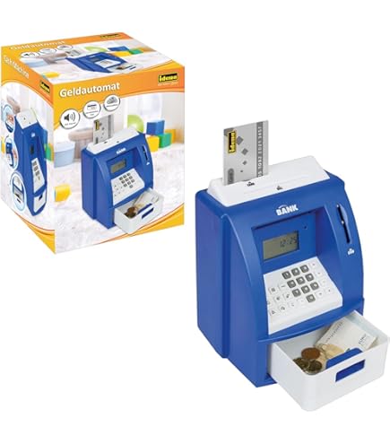 Hucha Digital Idena Con PIN - Cajero Automático Infantil, Contador Monedas, Sonidos