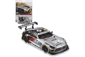 Hot Wheels Premium Mercedes-AMG GT3, Fahrzeug im Maßstab 1:43, offiziell lizenzierte Replikate für Erwachsene Sammler, Real-Riders-Reifen, Metall/Metall-Karosserie und -Fahrgestell, HMD44
