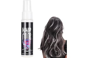 UJOOGBU Hair Colour Spray,Temporary Hair Dye,White Temporary Coloured Hair Spray,White Hair Spray,Hair Dye Spray Washable,Coloured Hair Spray Wash Out Kids,Semi Permanent Hair Dye Spray,Instant Styling(White)