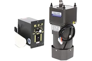 AOHUADA Getriebemotor Elektromotor Wechselstrom 90W 220V Einphasig Hohe Drehmomente Einstellbarer mit Drehzahlregler, 1:50(50K), 27U/min