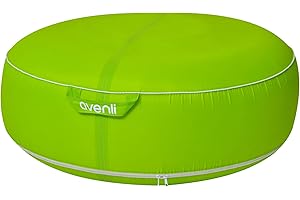 JILONG Avenli Pouf I Sitzkissen 98x38cm Sitzsack aufblasbar gewebeverstärkter Bezug wasserfest Outdoor grün