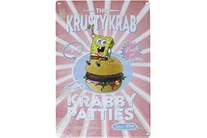 FANATTIK SpongeBob Kanciastoporty Krusty Krab blaszany znak
