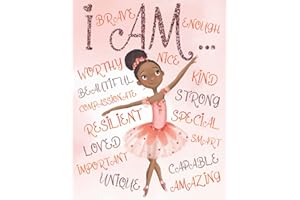 I Am: Empowering Coloring Book for Black and Brown Girls with Natural Curly Hair | Positive Affirmations for African American Girls