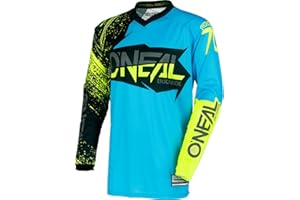 O'NEAL Motocross Jersey, MX Enduro, Padded Elbow Protection, V-Neck, Breathable, Element Jersey Burnout, Adults