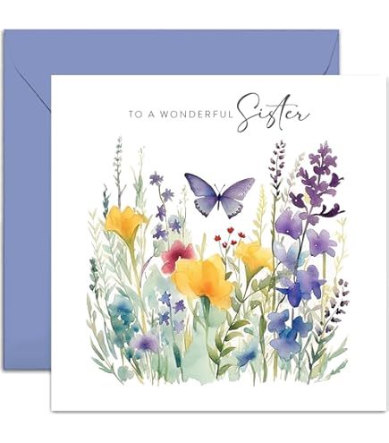 Old English Co. To A Very Special Sister Birthday Card - Sweet Cute Fl