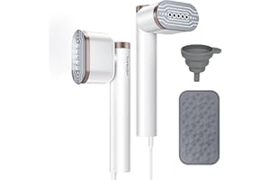 Newbealer Clothes Steamer, 2-in-1 Garment Steamer Clothing for Vertical and Horizontal Steaming, 20s Fast Heat-Up Steamer Iron for Clothes with Detachable Water Tank, 1 Powerful Steam Levels