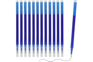 SOPWMAP Pack de 12 Recambios Núcleo de la pluma Compatibles con Pilot Frixion, Bolígrafo Borrable 0.5mm Azul, Longitud de Escritura 400m, Tinta Termosensible (Azul)