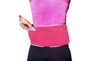 FitFeelsFun® Marsupio Sportivo con 3 borracce - con Tasca Impermeabile e Tasca per i Soldi - Fascia Porta Cellulare Running - Cintura idratazione - Jogging Fitness Corsa