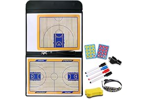 Magnetisk Basketträningstavla, Fotbollswhiteboard for Tränare, med Torr Raderingsyta, Magnetiska Schackpjäser(Basketball)