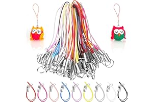 OQKAHIV 50 Pièces Téléphone Chaîne, Sangle Cordon Téléphone Portable Simple, Boucles Charme Téléphone Portable avec Mousqueton, Sangle Téléphone Portable Cordon pour Pendentifs Porte-clés, Multicolore