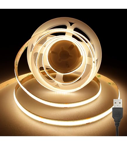 LED Streifen 5V USB, 3 M, Warmweiß, Dimmbar – 120 LEDs/m, Für TV-Hintergrund & Deko