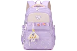 Myhozee Plecak szkolny, dla nastolatków, tornister szkolny, lekki, dziewczęcy, z zamkiem błyskawicznym, wodoszczelny, na uniwersytet