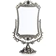 SUMTree Large Vintage Mirror for Dressing Table, Double Sided Desk Tabletop Mirror Free Standing Mirror, Decoractive Antique Makeup Mirror for Bedroom, Bathroom, Vanity Gothic Mirror, Antique Bronze