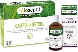 OLIOSEPTIL - Duo Gastro Protect - Gélules Gastro-Intestinal + Gouttes EPP Citrus - Aide à soutenir les défenses naturelles - Participe au bon fonctionnement du système digestif