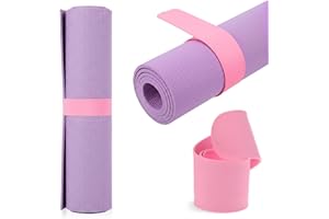 APLZGMG Yoga Mat Strap, One Snap Yoga Mat Slap Band for Keep Mats Tightly Rolled, Elastic One Snap Straps Band Fits Most Size Workout, Exercise, and Pilates Mats(20" L x 2" W)