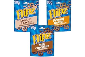 CREDO GIFTS Chocolate Pretzel Bundle with Flipz Milk Chocolate Pretzels 90g, Cookies & Cream Pretzels 90g & Peanut Butter Pretzels 90g (3 Pack)