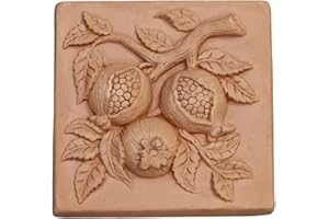 TERAMICO Decorazione murale - pere, limoni e molto altro in terracotta italiana con motivi diversi - Resistente al gelo